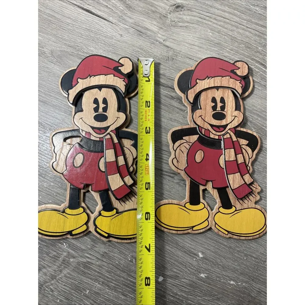 Mickey Mouse Hallmark Signature Disney Collectable Wooden Image Set Of 2